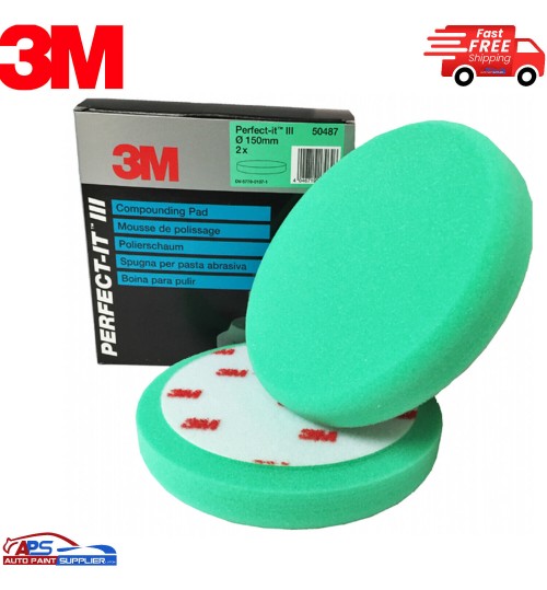 3M Perfect-it III 150mm Green Compounding Pads 50487 (Use with 50417)